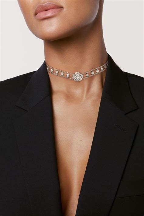 bijou bouton chanel|chanel bouton de camelia choker.